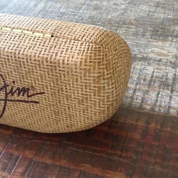 Maui Jim Hard Case Clamshell Tan Woven Wicker Sunglass Case - Picture 4 of 11